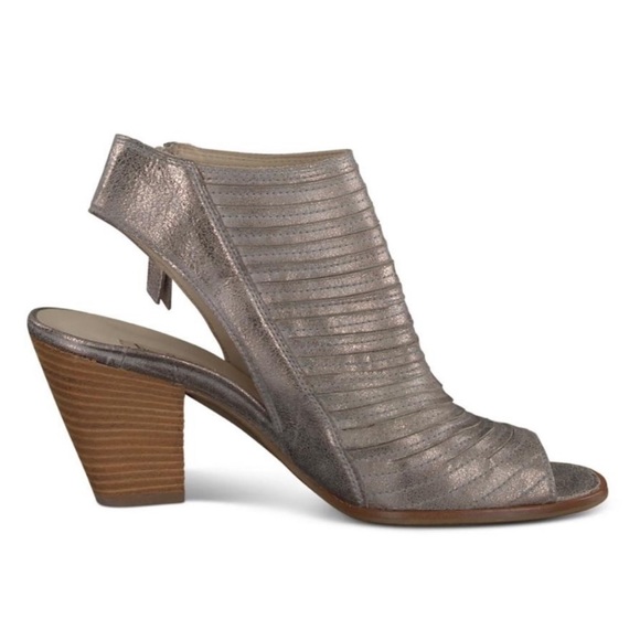 Paul Green Shoes - Heeled Booties in Smoke Brushed Metallic